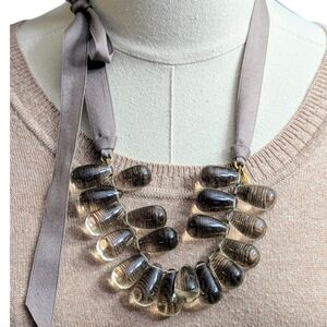 J Crew Beaded Tie Necklace